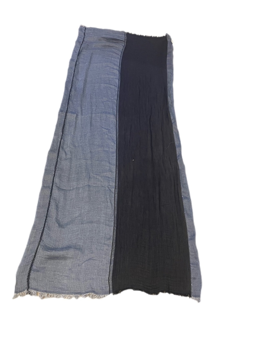 Indigo and Chambray Blue Linen Scarf NWOT